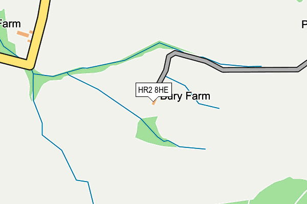 HR2 8HE map - OS OpenMap – Local (Ordnance Survey) HR2 8HE map - OS OpenMap – Local (Ordnance Survey)
