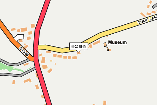 HR2 8HN map - OS OpenMap – Local (Ordnance Survey) HR2 8HN map - OS OpenMap – Local (Ordnance Survey)