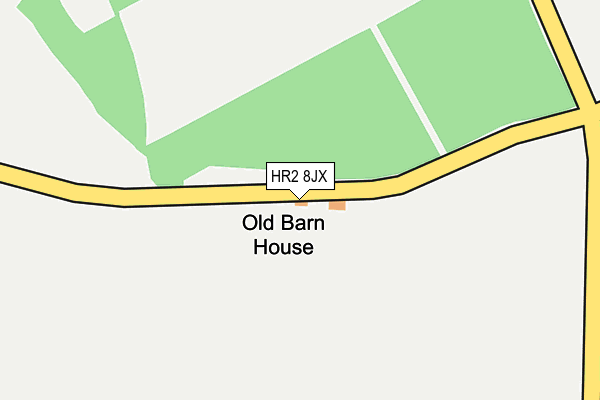 HR2 8JX map - OS OpenMap – Local (Ordnance Survey) HR2 8JX map - OS OpenMap – Local (Ordnance Survey)