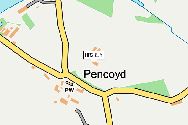 HR2 8JY map - OS OpenMap – Local (Ordnance Survey)