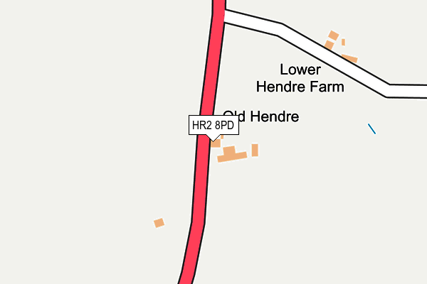 HR2 8PD map - OS OpenMap – Local (Ordnance Survey) HR2 8PD map - OS OpenMap – Local (Ordnance Survey)