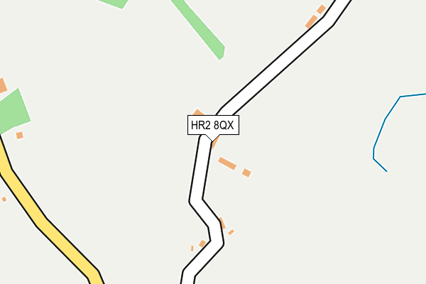 HR2 8QX map - OS OpenMap – Local (Ordnance Survey) HR2 8QX map - OS OpenMap – Local (Ordnance Survey)
