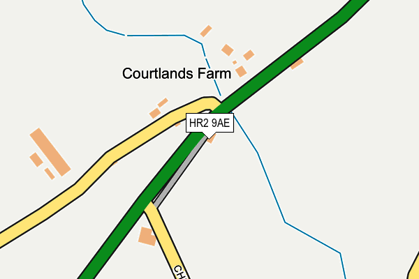 HR2 9AE map - OS OpenMap – Local (Ordnance Survey) HR2 9AE map - OS OpenMap – Local (Ordnance Survey)
