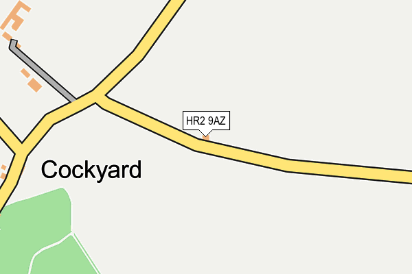 HR2 9AZ map - OS OpenMap – Local (Ordnance Survey) HR2 9AZ map - OS OpenMap – Local (Ordnance Survey)