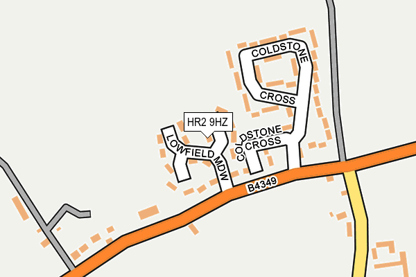 HR2 9HZ map - OS OpenMap – Local (Ordnance Survey) HR2 9HZ map - OS OpenMap – Local (Ordnance Survey)