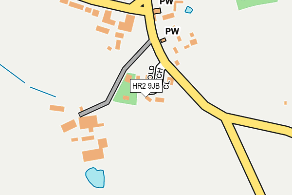 HR2 9JB map - OS OpenMap – Local (Ordnance Survey) HR2 9JB map - OS OpenMap – Local (Ordnance Survey)