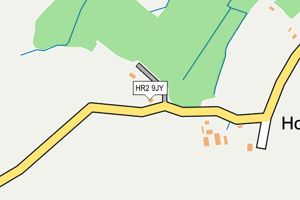HR2 9JY map - OS OpenMap – Local (Ordnance Survey) HR2 9JY map - OS OpenMap – Local (Ordnance Survey)
