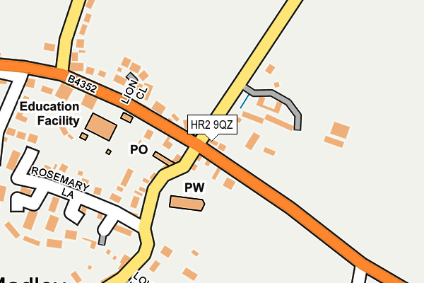 HR2 9QZ map - OS OpenMap – Local (Ordnance Survey) HR2 9QZ map - OS OpenMap – Local (Ordnance Survey)