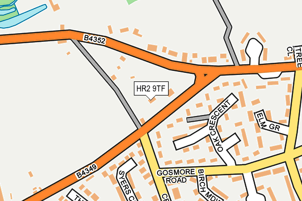 HR2 9TF map - OS OpenMap – Local (Ordnance Survey) HR2 9TF map - OS OpenMap – Local (Ordnance Survey)