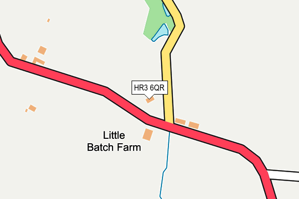 HR3 6QR map - OS OpenMap – Local (Ordnance Survey) HR3 6QR map - OS OpenMap – Local (Ordnance Survey)