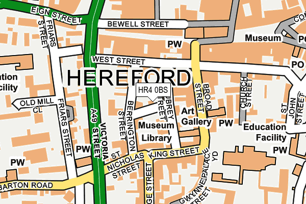 HR4 0BS map - OS OpenMap – Local (Ordnance Survey) HR4 0BS map - OS OpenMap – Local (Ordnance Survey)