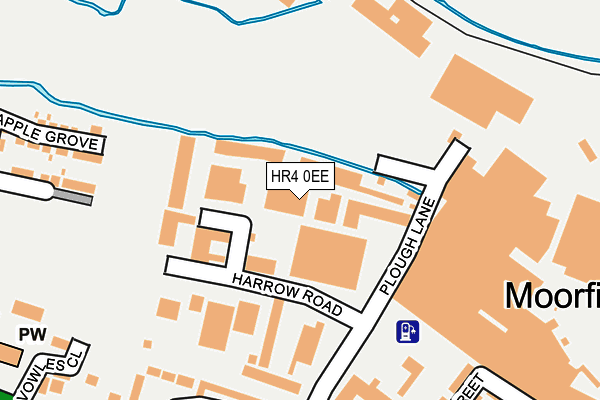HR4 0EE map - OS OpenMap – Local (Ordnance Survey) HR4 0EE map - OS OpenMap – Local (Ordnance Survey)