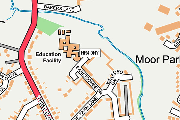 HR4 0NY map - OS OpenMap – Local (Ordnance Survey) HR4 0NY map - OS OpenMap – Local (Ordnance Survey)