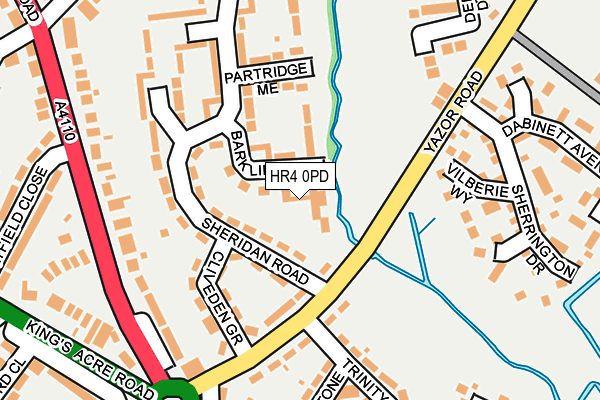 HR4 0PD map - OS OpenMap – Local (Ordnance Survey) HR4 0PD map - OS OpenMap – Local (Ordnance Survey)