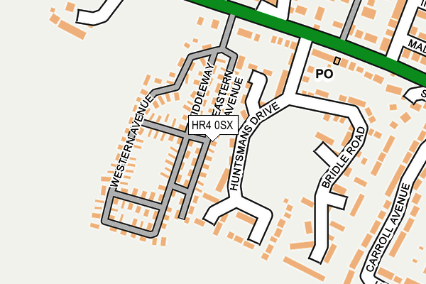HR4 0SX map - OS OpenMap – Local (Ordnance Survey) HR4 0SX map - OS OpenMap – Local (Ordnance Survey)
