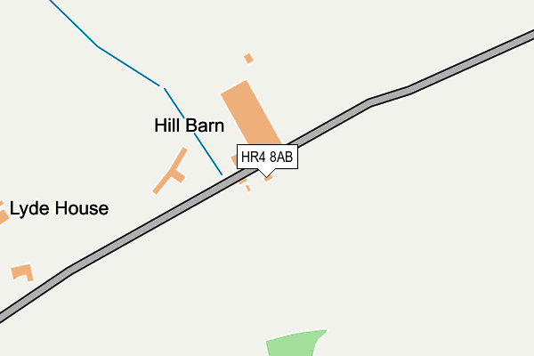 HR4 8AB map - OS OpenMap – Local (Ordnance Survey) HR4 8AB map - OS OpenMap – Local (Ordnance Survey)
