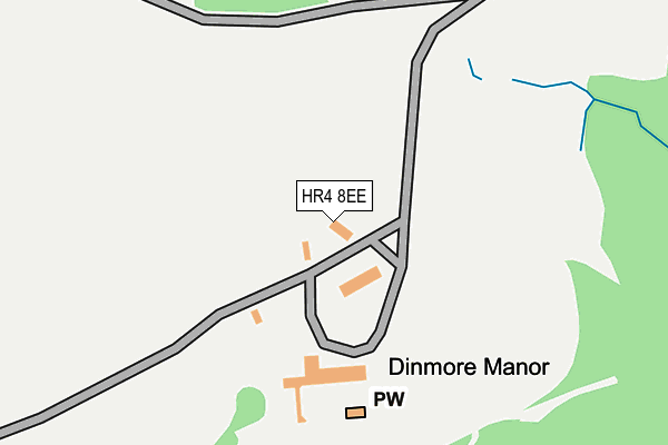 HR4 8EE map - OS OpenMap – Local (Ordnance Survey) HR4 8EE map - OS OpenMap – Local (Ordnance Survey)
