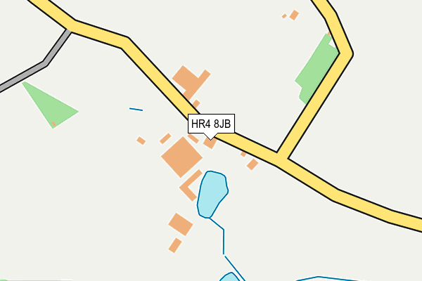 HR4 8JB map - OS OpenMap – Local (Ordnance Survey) HR4 8JB map - OS OpenMap – Local (Ordnance Survey)