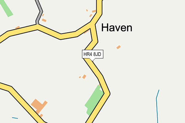 HR4 8JD map - OS OpenMap – Local (Ordnance Survey) HR4 8JD map - OS OpenMap – Local (Ordnance Survey)