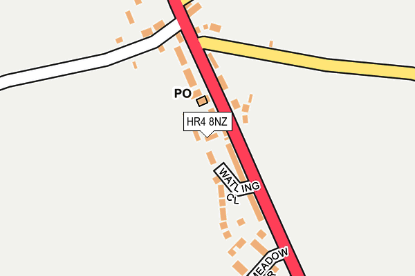 HR4 8NZ map - OS OpenMap – Local (Ordnance Survey) HR4 8NZ map - OS OpenMap – Local (Ordnance Survey)