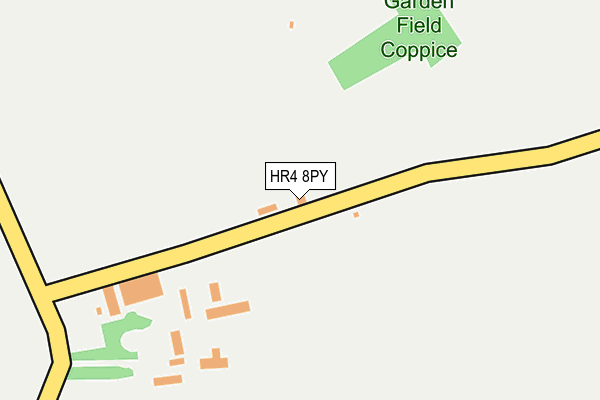 HR4 8PY map - OS OpenMap – Local (Ordnance Survey) HR4 8PY map - OS OpenMap – Local (Ordnance Survey)