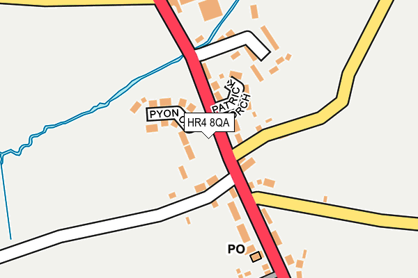 HR4 8QA map - OS OpenMap – Local (Ordnance Survey) HR4 8QA map - OS OpenMap – Local (Ordnance Survey)