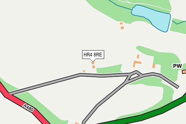 HR4 8RE map - OS OpenMap – Local (Ordnance Survey) HR4 8RE map - OS OpenMap – Local (Ordnance Survey)