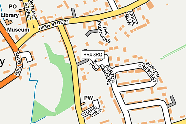 HR4 8RQ map - OS OpenMap – Local (Ordnance Survey) HR4 8RQ map - OS OpenMap – Local (Ordnance Survey)