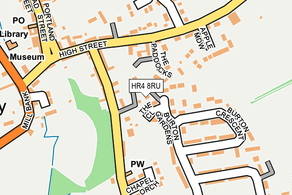HR4 8RU map - OS OpenMap – Local (Ordnance Survey) HR4 8RU map - OS OpenMap – Local (Ordnance Survey)