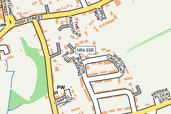 HR4 8SR map - OS OpenMap – Local (Ordnance Survey) HR4 8SR map - OS OpenMap – Local (Ordnance Survey)