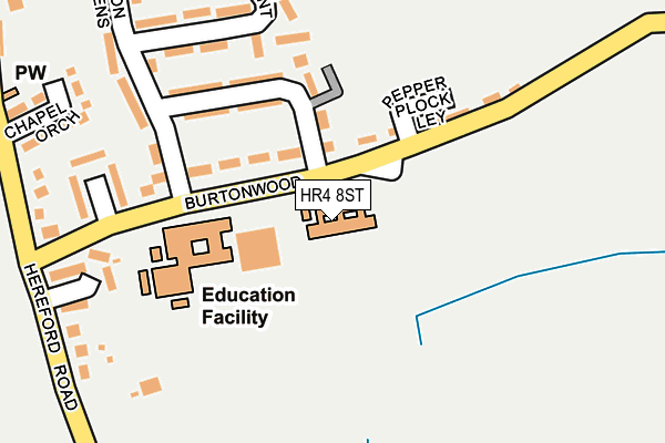 HR4 8ST map - OS OpenMap – Local (Ordnance Survey) HR4 8ST map - OS OpenMap – Local (Ordnance Survey)