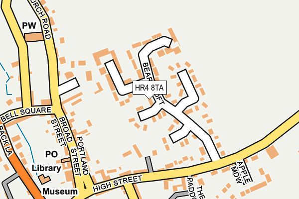HR4 8TA map - OS OpenMap – Local (Ordnance Survey) HR4 8TA map - OS OpenMap – Local (Ordnance Survey)