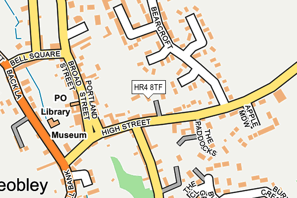HR4 8TF map - OS OpenMap – Local (Ordnance Survey) HR4 8TF map - OS OpenMap – Local (Ordnance Survey)