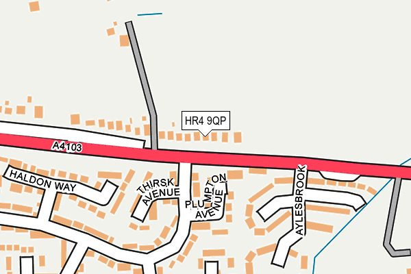 HR4 9QP map - OS OpenMap – Local (Ordnance Survey) HR4 9QP map - OS OpenMap – Local (Ordnance Survey)