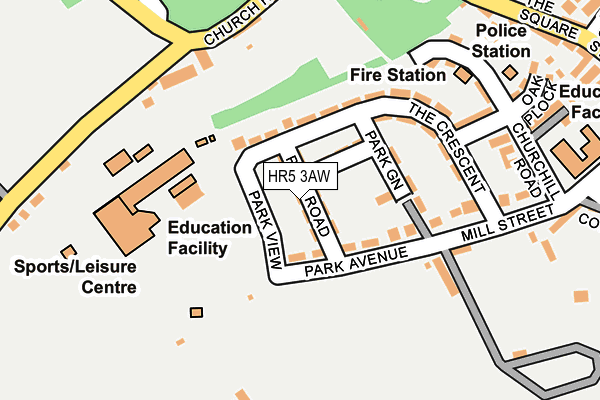 HR5 3AW map - OS OpenMap – Local (Ordnance Survey)