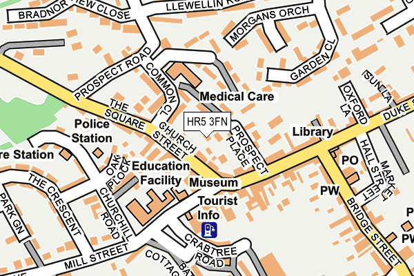 HR5 3FN map - OS OpenMap – Local (Ordnance Survey) HR5 3FN map - OS OpenMap – Local (Ordnance Survey)