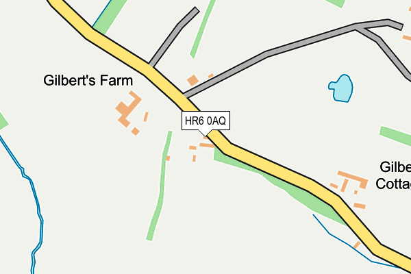 HR6 0AQ map - OS OpenMap – Local (Ordnance Survey)