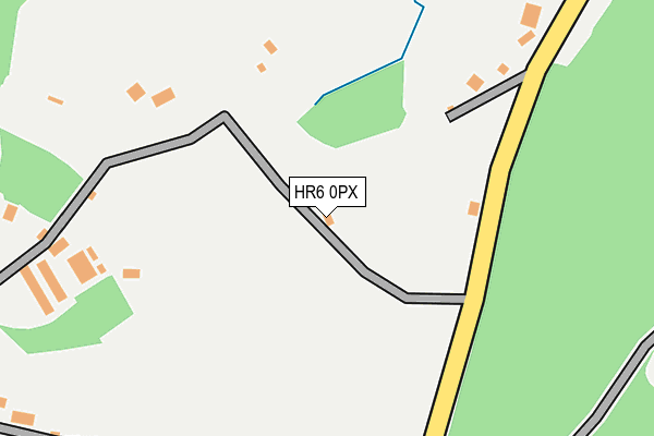 HR6 0PX map - OS OpenMap – Local (Ordnance Survey) HR6 0PX map - OS OpenMap – Local (Ordnance Survey)