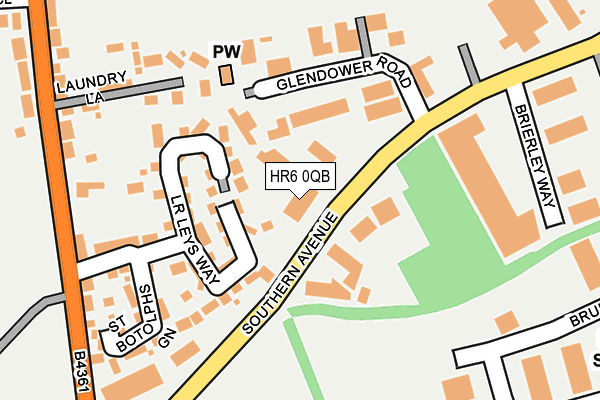 HR6 0QB map - OS OpenMap – Local (Ordnance Survey) HR6 0QB map - OS OpenMap – Local (Ordnance Survey)