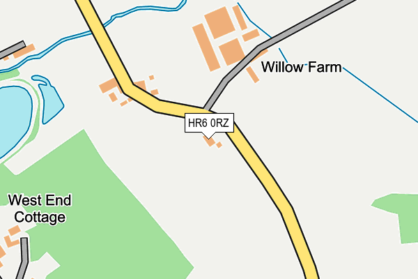 HR6 0RZ map - OS OpenMap – Local (Ordnance Survey) HR6 0RZ map - OS OpenMap – Local (Ordnance Survey)
