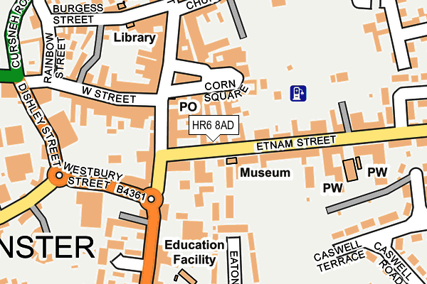 HR6 8AD map - OS OpenMap – Local (Ordnance Survey) HR6 8AD map - OS OpenMap – Local (Ordnance Survey)