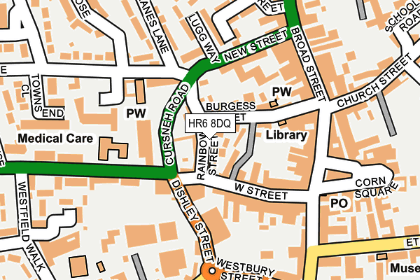 HR6 8DQ map - OS OpenMap – Local (Ordnance Survey)