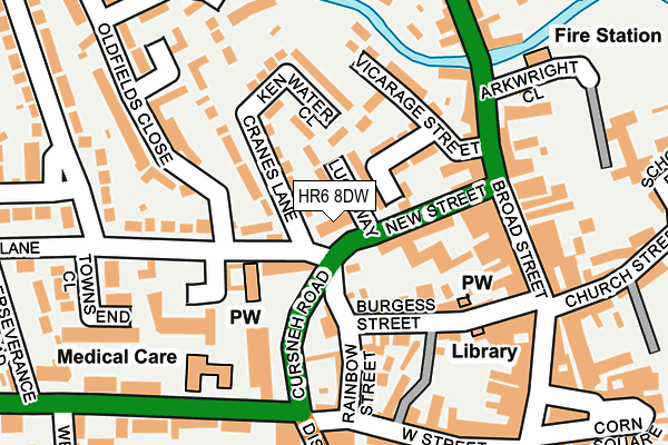 HR6 8DW map - OS OpenMap – Local (Ordnance Survey) HR6 8DW map - OS OpenMap – Local (Ordnance Survey)