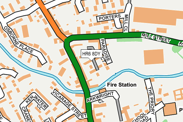HR6 8DY map - OS OpenMap – Local (Ordnance Survey) HR6 8DY map - OS OpenMap – Local (Ordnance Survey)