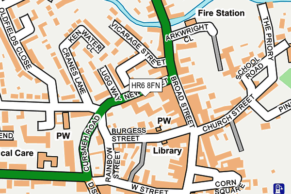 HR6 8FN map - OS OpenMap – Local (Ordnance Survey) HR6 8FN map - OS OpenMap – Local (Ordnance Survey)