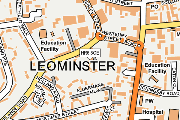 HR6 8GE map - OS OpenMap – Local (Ordnance Survey) HR6 8GE map - OS OpenMap – Local (Ordnance Survey)
