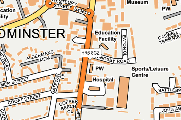 HR6 8GZ map - OS OpenMap – Local (Ordnance Survey) HR6 8GZ map - OS OpenMap – Local (Ordnance Survey)