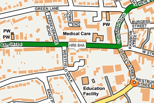 HR6 8HA map - OS OpenMap – Local (Ordnance Survey) HR6 8HA map - OS OpenMap – Local (Ordnance Survey)