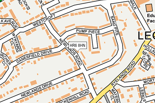 HR6 8HN map - OS OpenMap – Local (Ordnance Survey) HR6 8HN map - OS OpenMap – Local (Ordnance Survey)