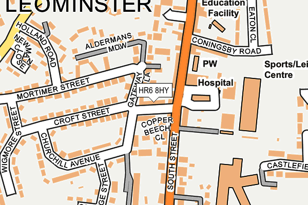 HR6 8HY map - OS OpenMap – Local (Ordnance Survey)